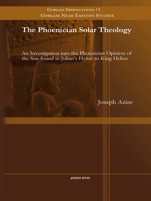 cover image of The Phoenician Solar Theology